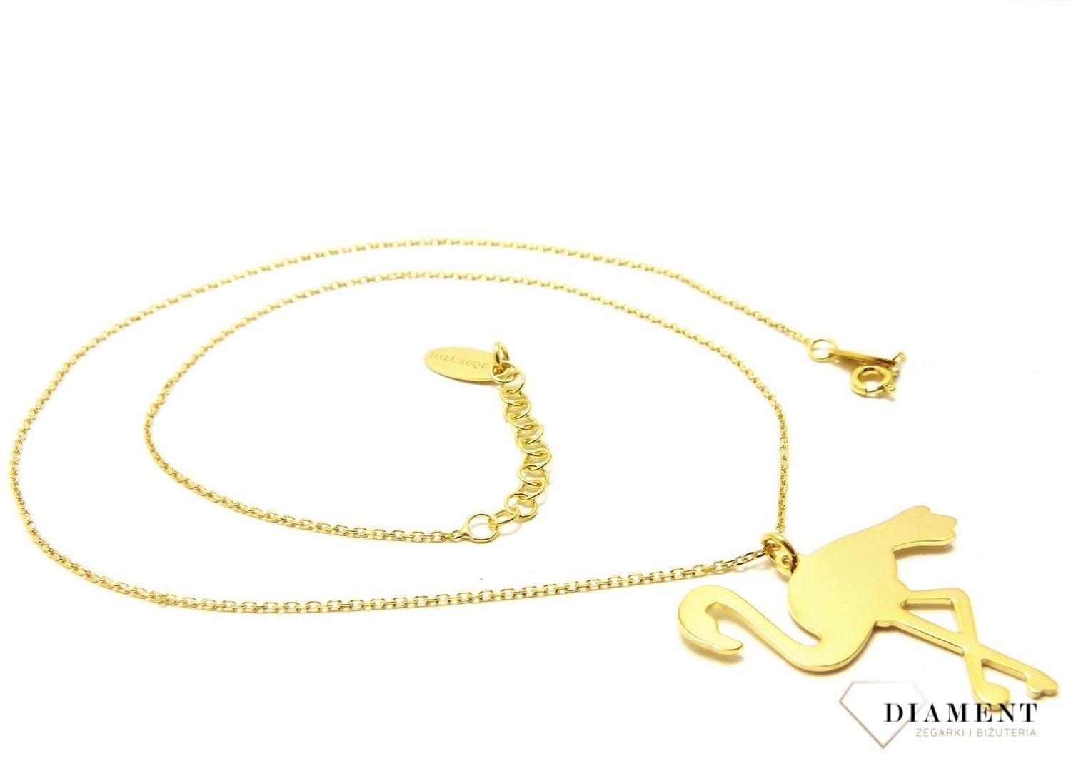 Naszyjnik srebrny pokryty złotem flaming Dall'Acqua C RM 18762 059 (2).jpg